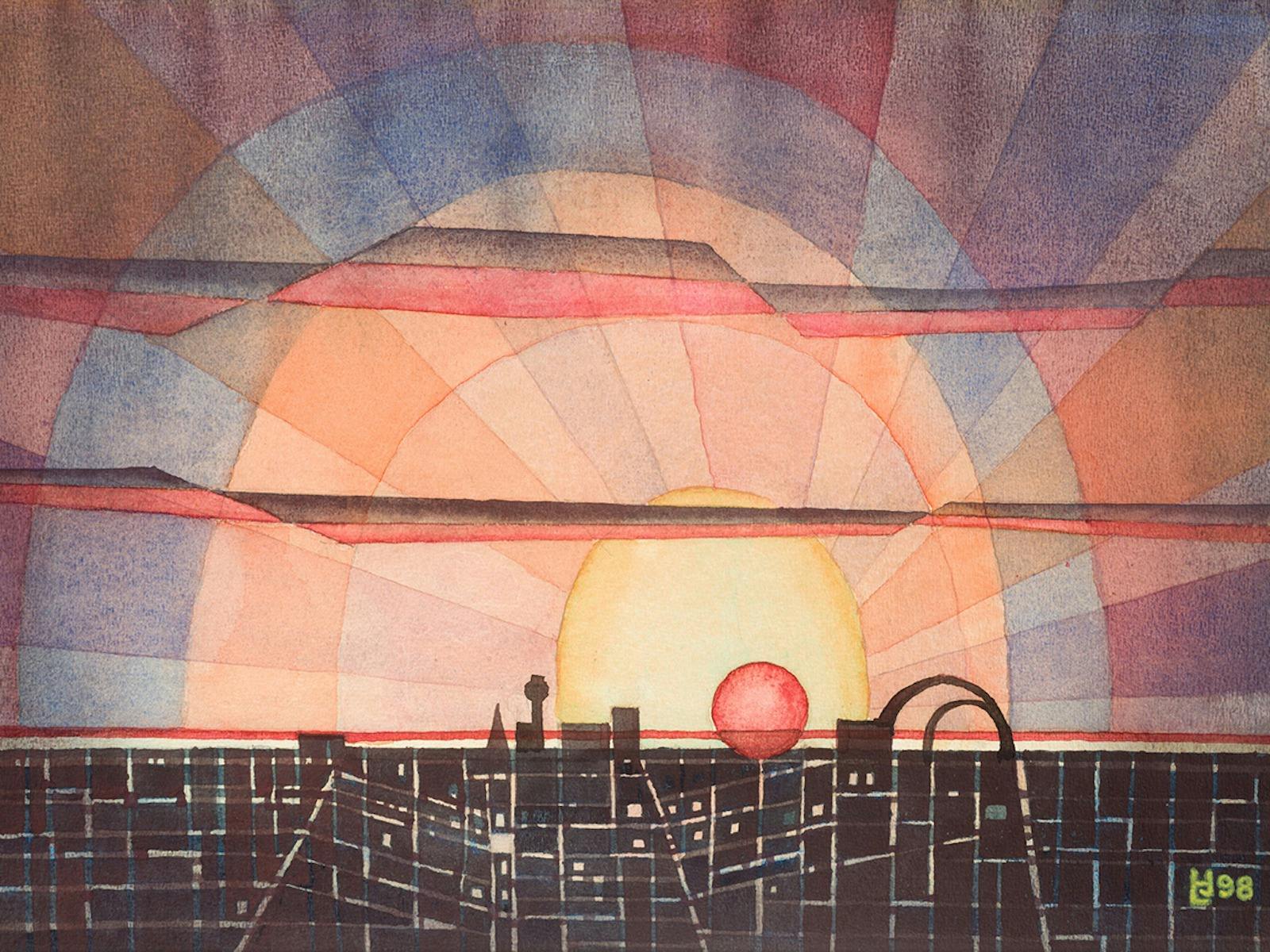 Sunset Over the City by Hans Lorriane