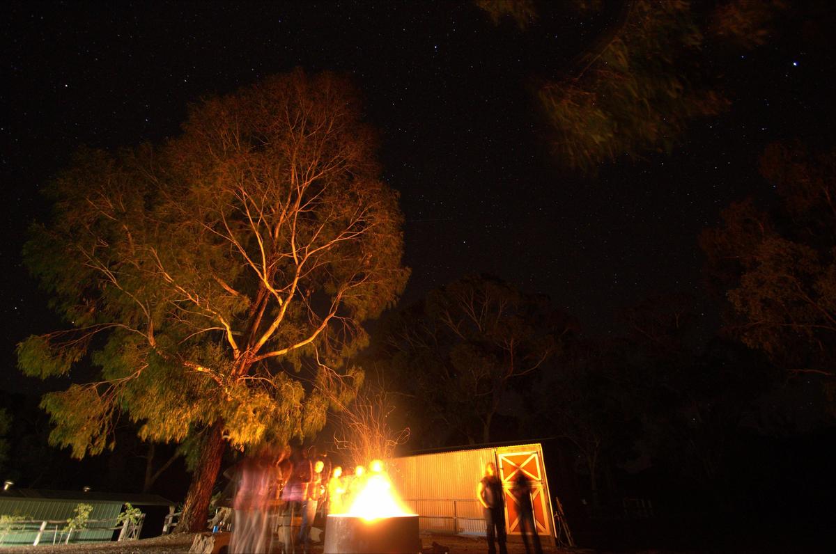 Campfire on the overnight horse ride