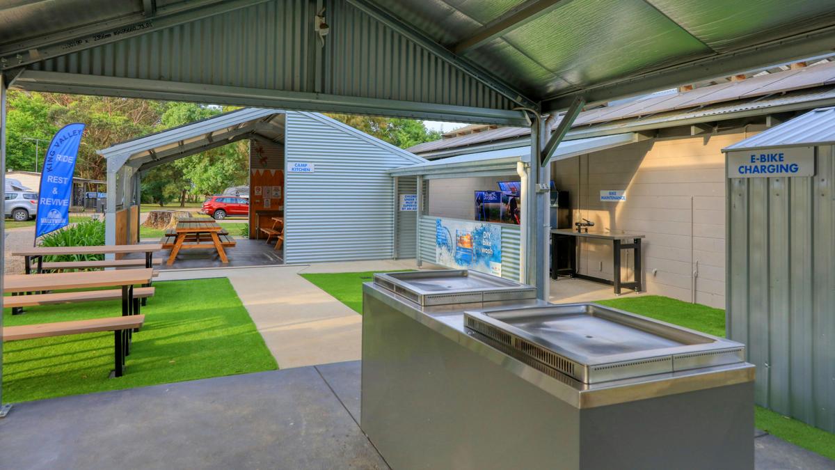 BBQ area through to camp kitchen