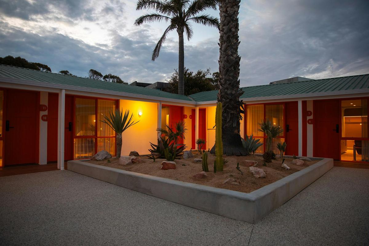 The Monty Anglesea accommodation room exterior night