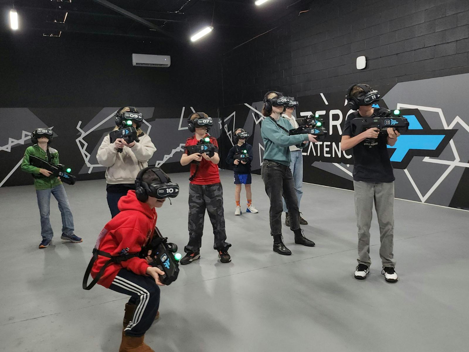 Team experiencing our Free Roam VR