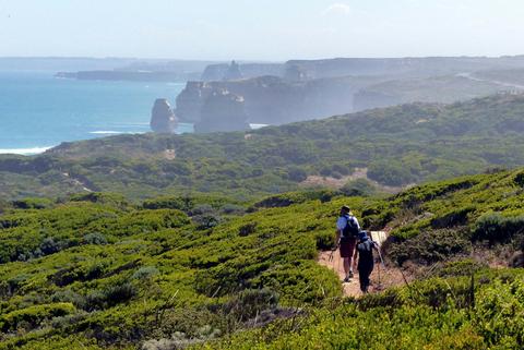 The 12 Apostles at the end of the Great Ocean Walk