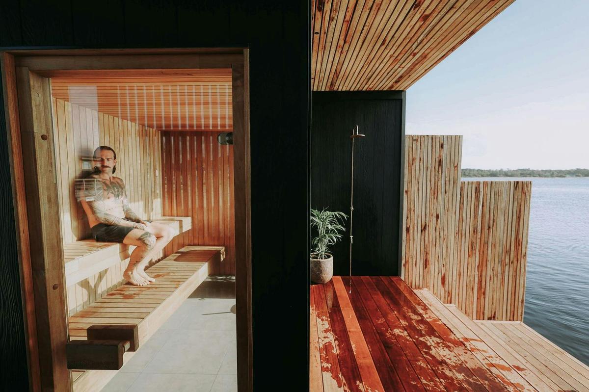 Enjoy the sauna on the water