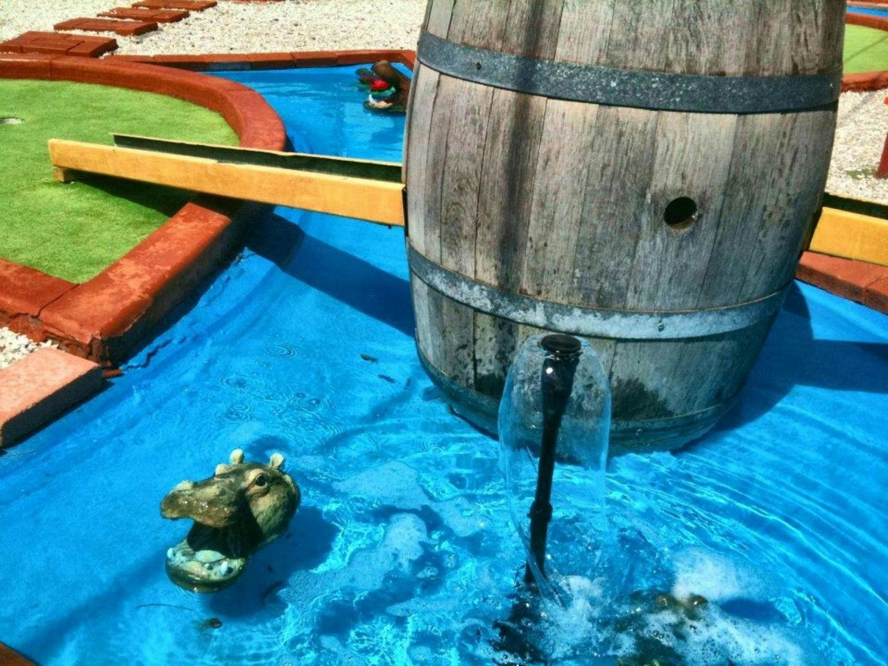 Illawarra Golf Complex and Crazy Putt Putt - Barrell in Water at the Crazy Putt Putt