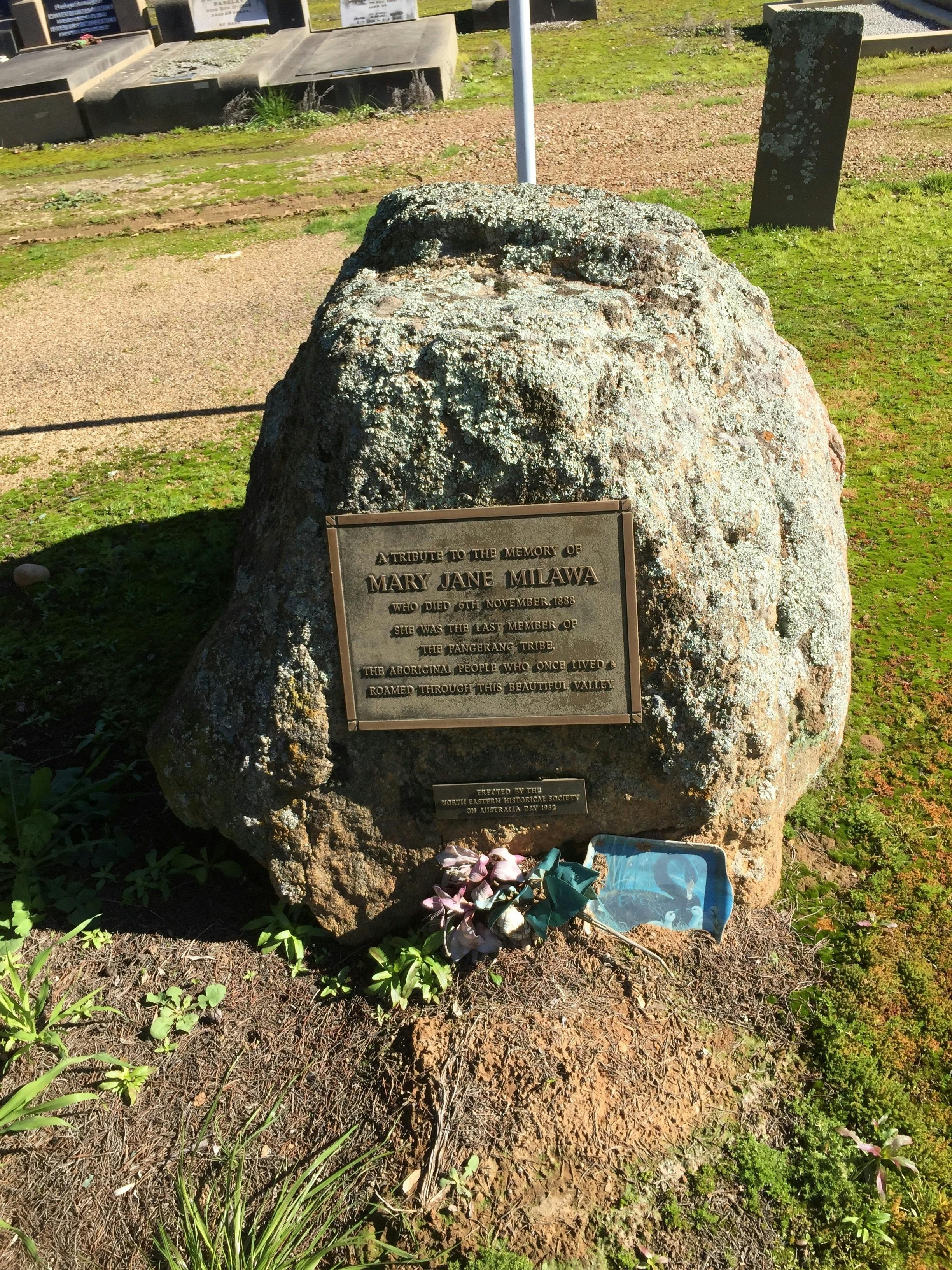 Headstone for Mary Jane Milawa