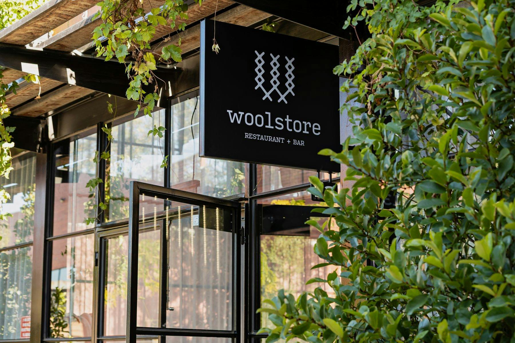 Woolstore Restaurant & Bar signage