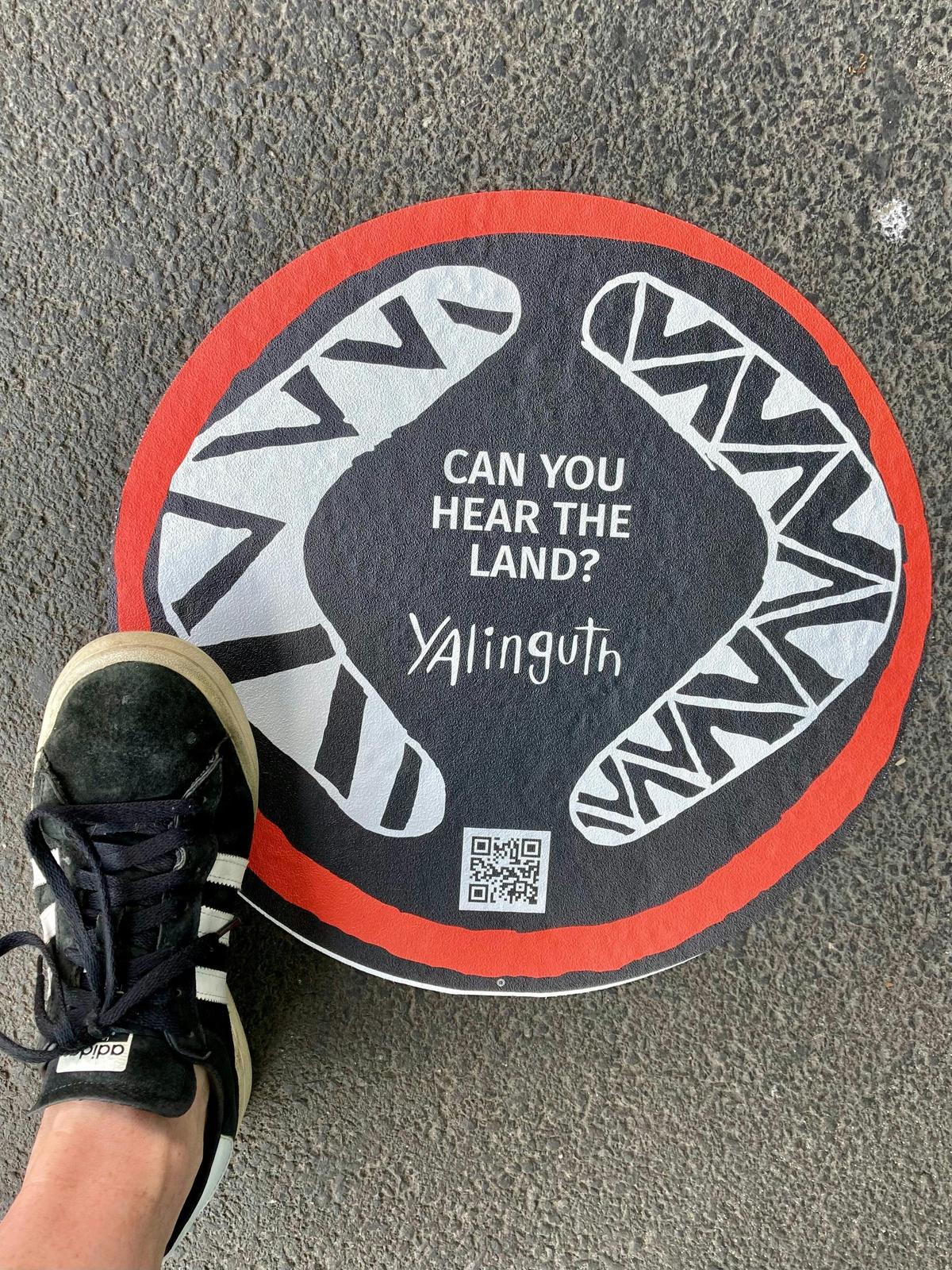 Yalinguth footpath decals you'll find around Gertrude St, Fitzroy
