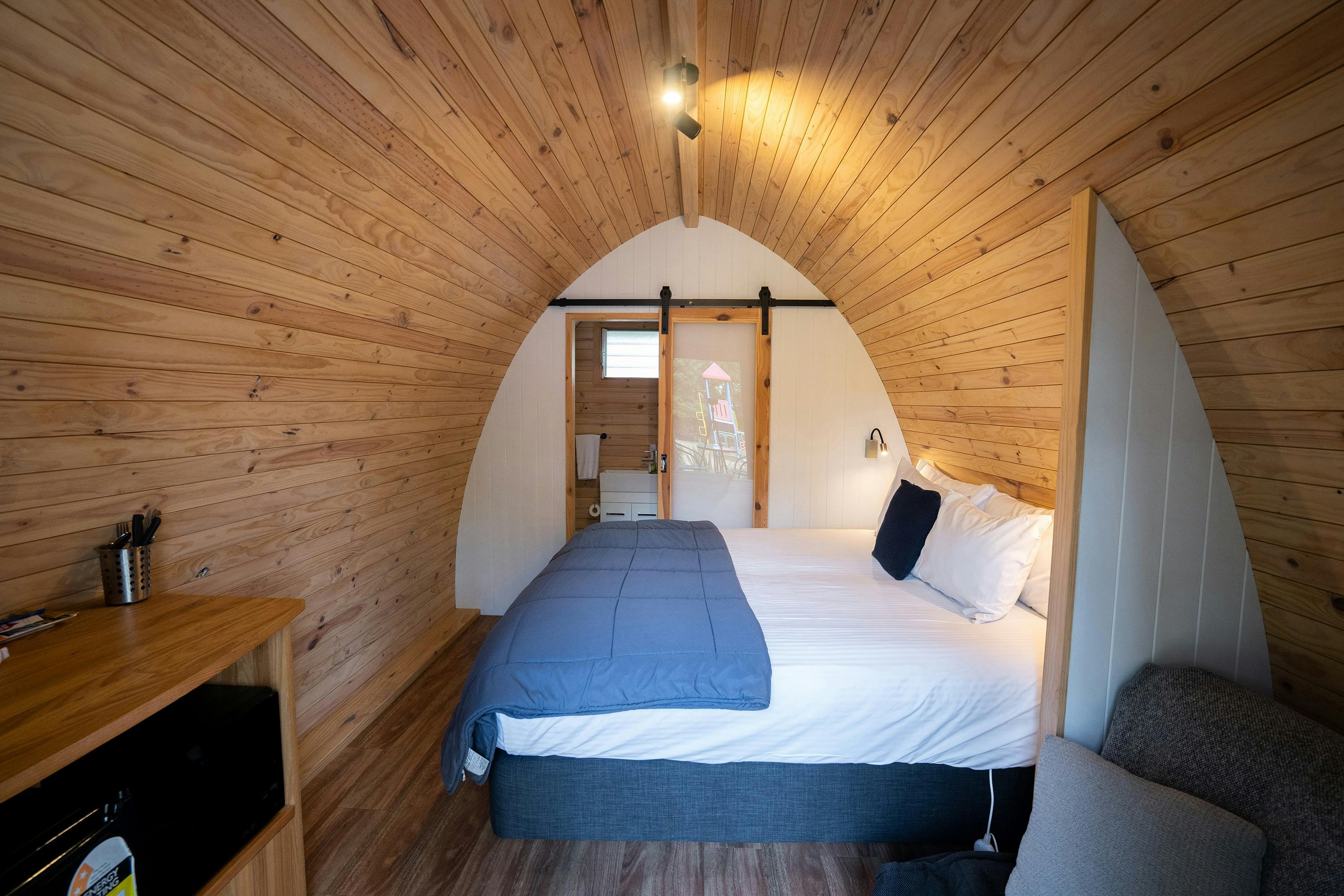 Inside pod with ensuite