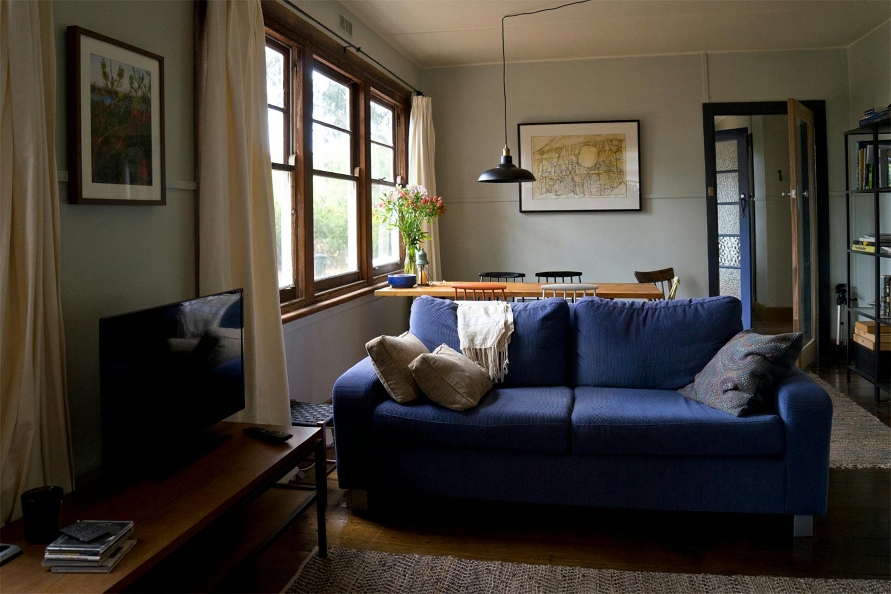 Open plan living and dining