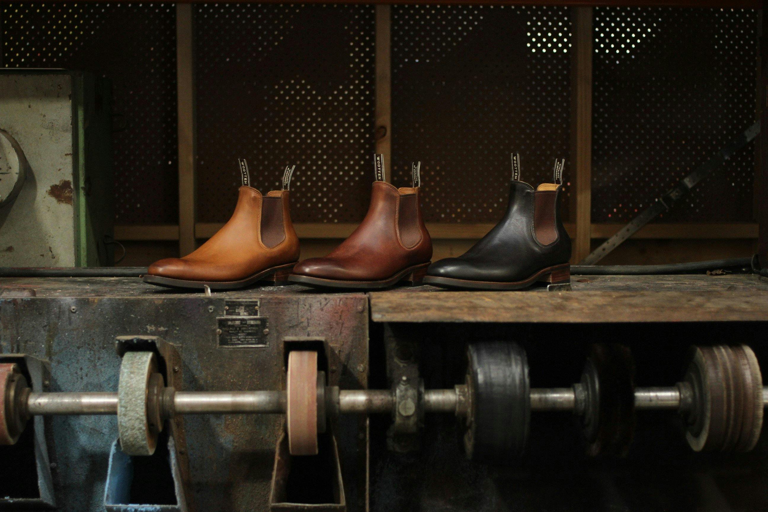 The range of Jack Gusset Boots handmade in Ballarat