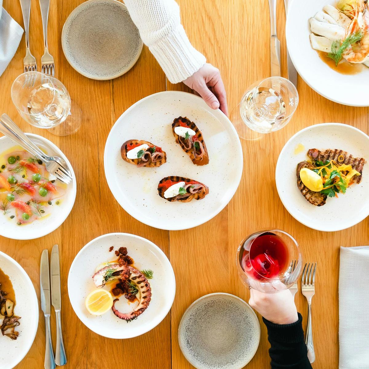 Classic seasonal fare featuring local produce at Yabby Lake . Two courses $75, Three courses $90.