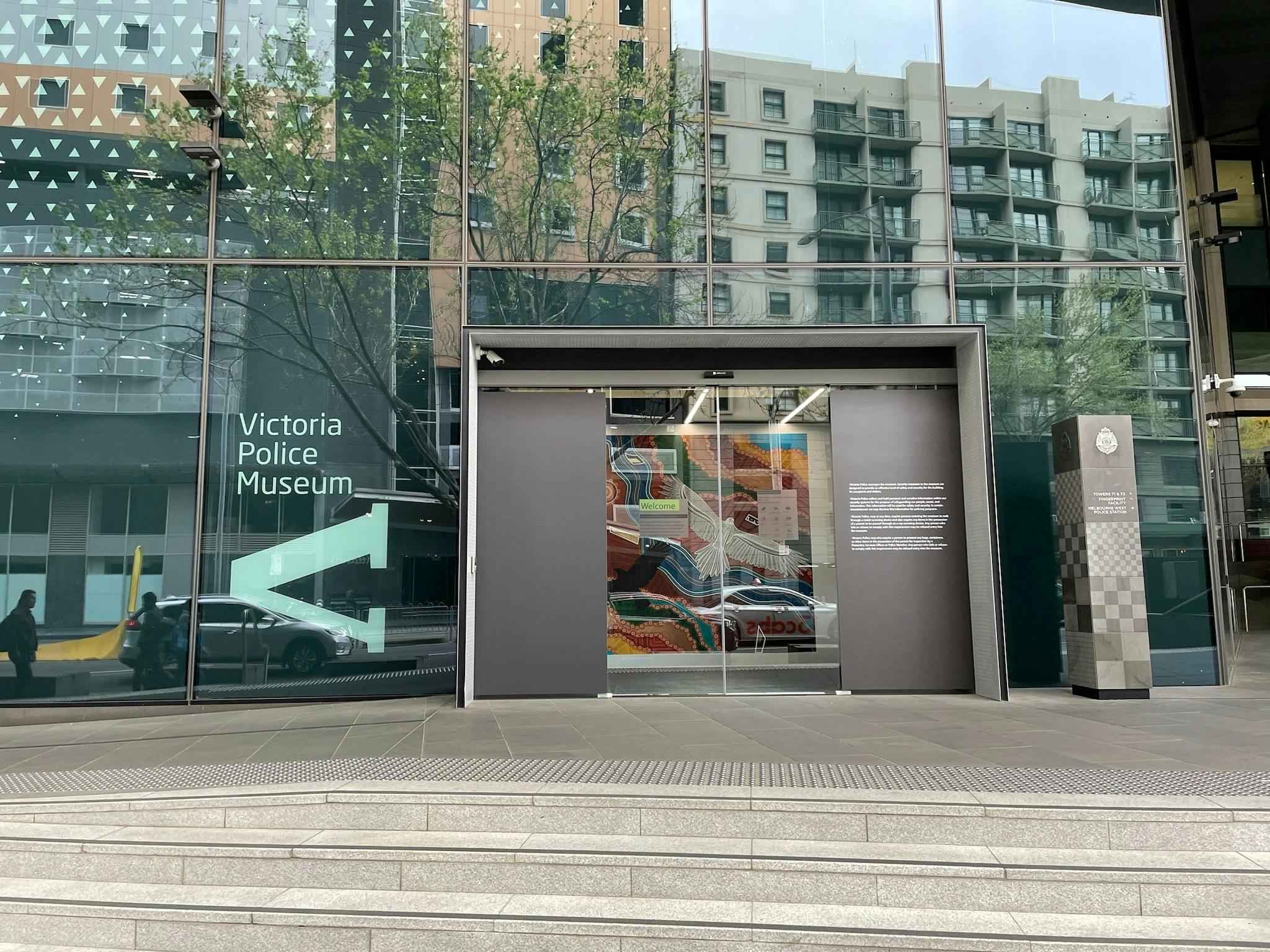 Main entrance to the museum at 313 Spencer Street