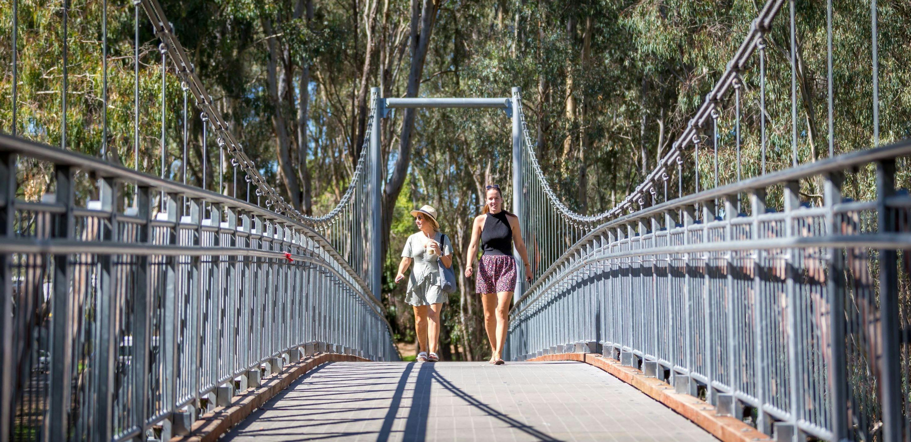 Swing bridge walkers