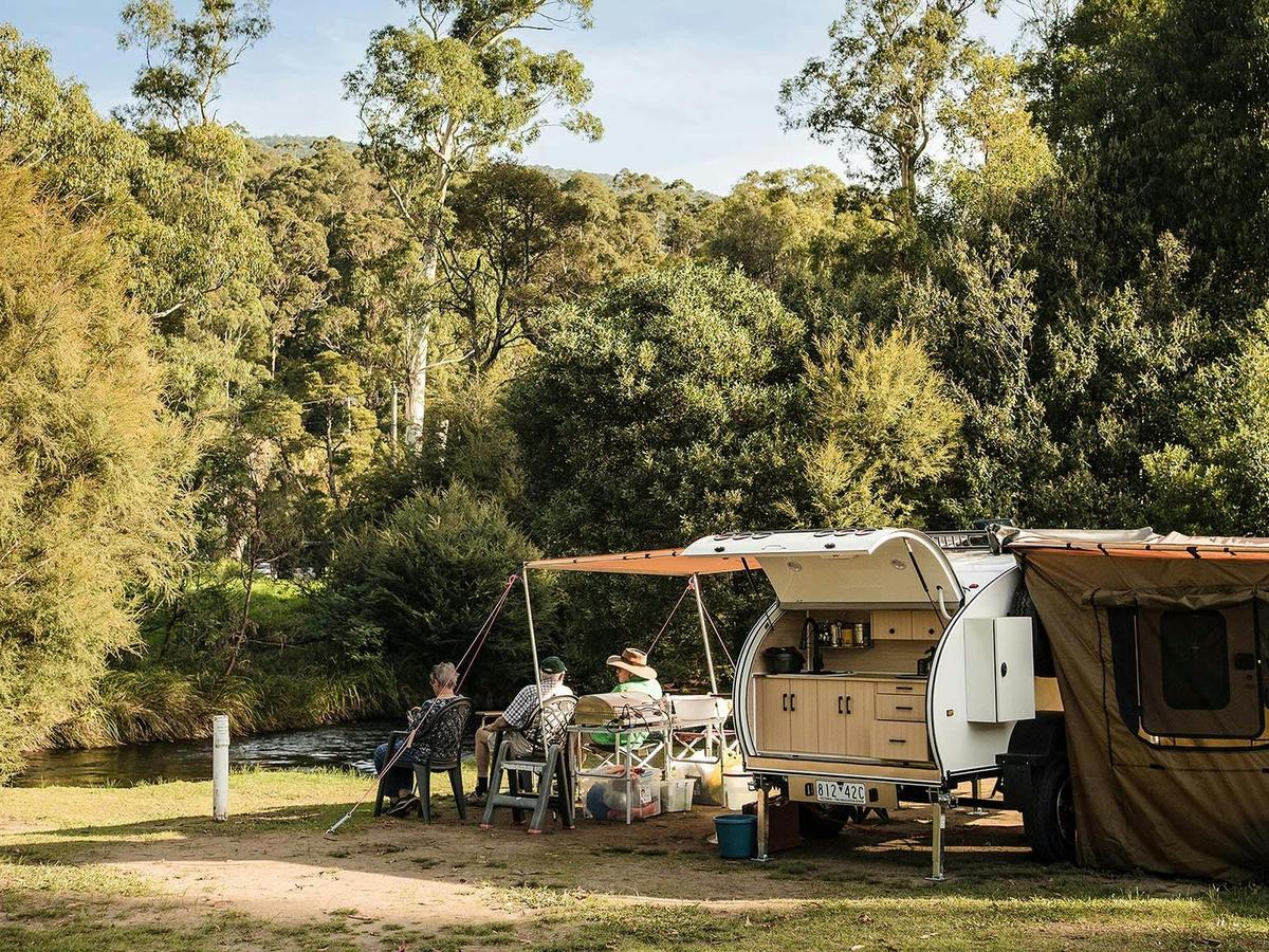 Riverside camping, open skies and room to spread out. This is what a Warburton getaway is all about.