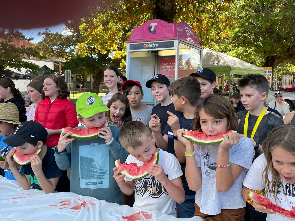 Watermelon-eating competition