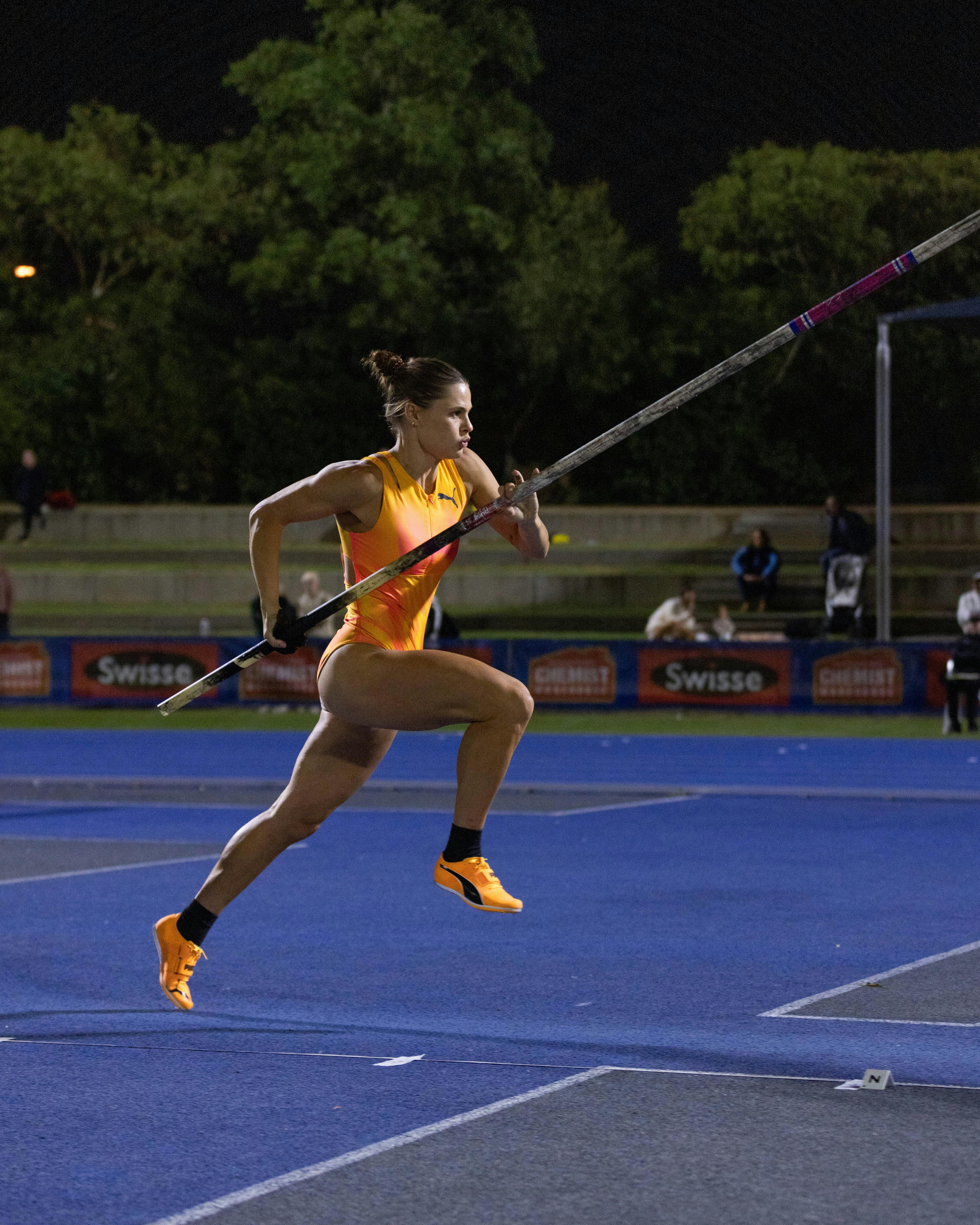 Nina Kennedy on the Pole Vault runway