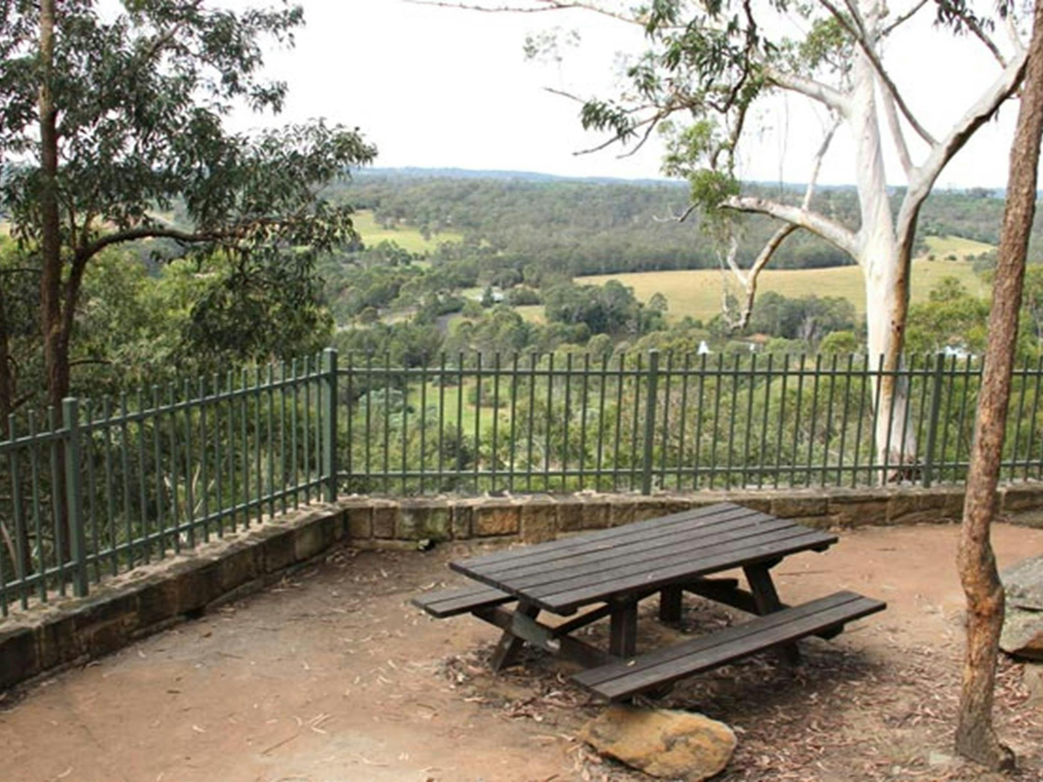 Picnic area and view from Caleys lookout track. Photo: John Yurasek &copy; OEH
