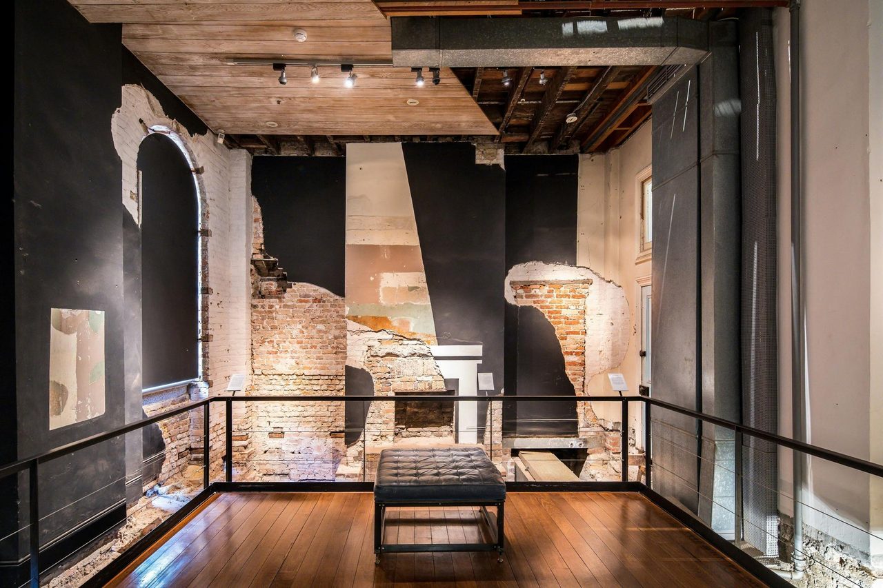Room with museum display