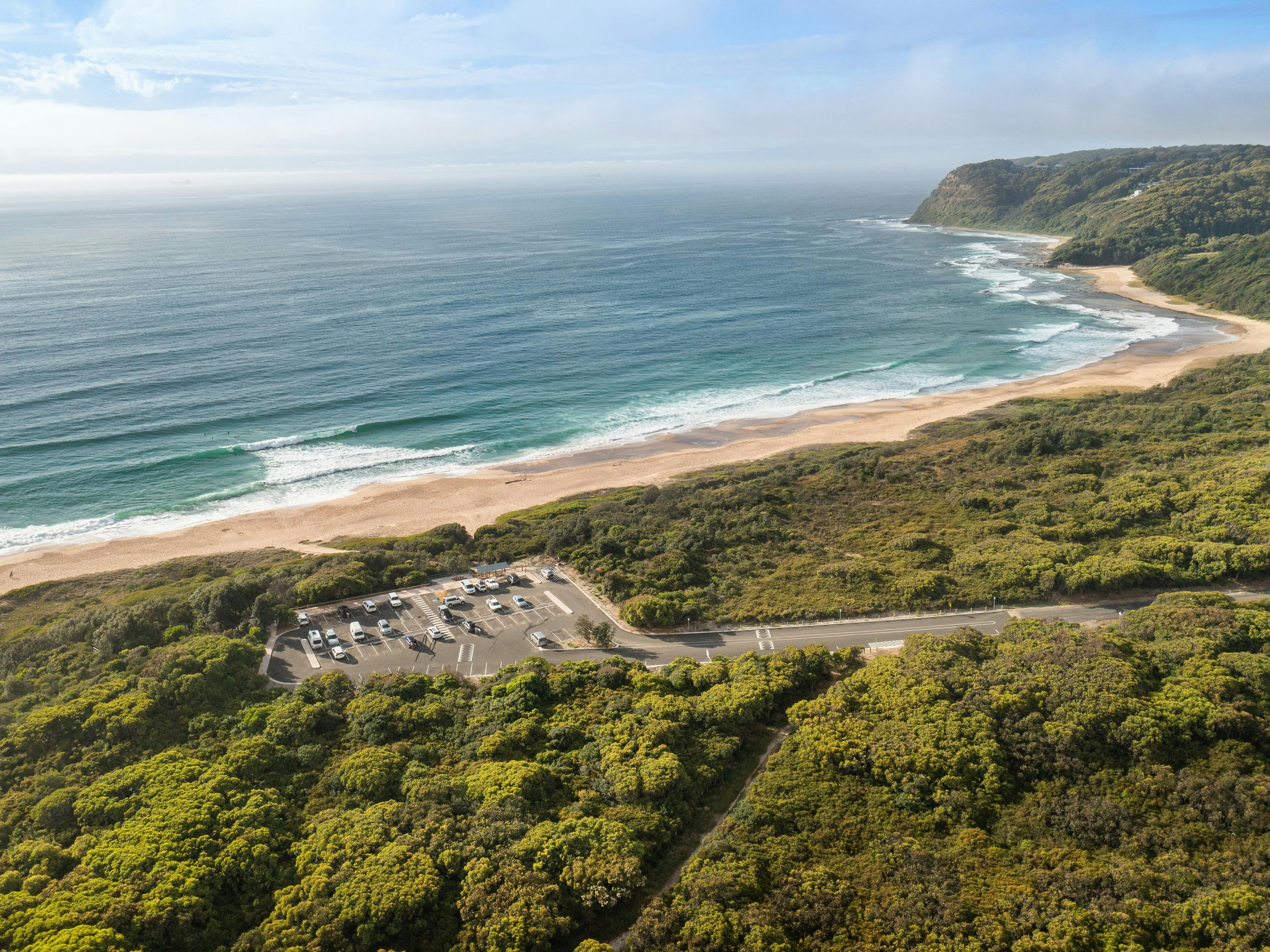 Arial shot Dudley Beach
