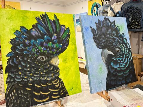 Expressive Bird Art - 2 days painting Birds
