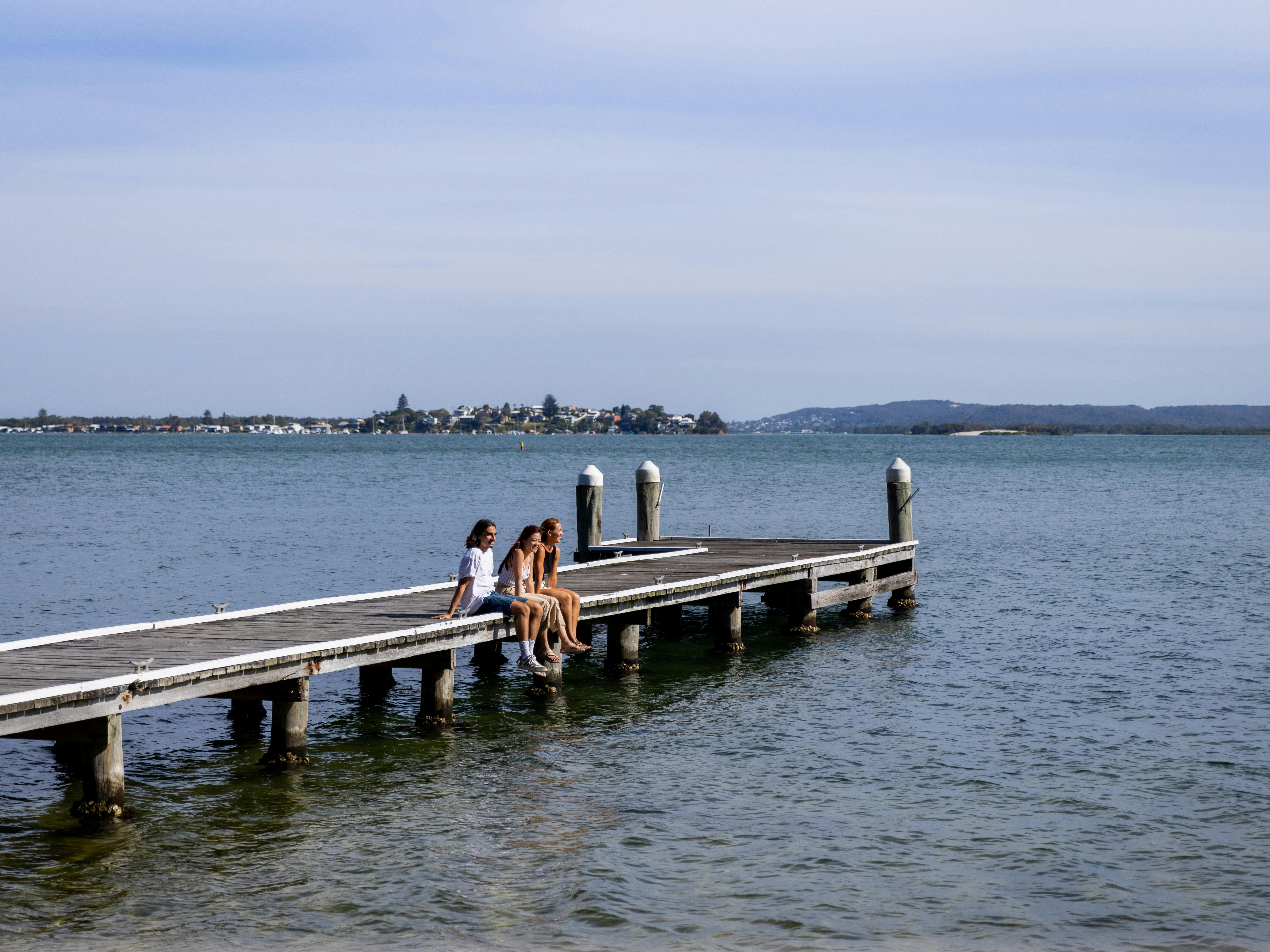 sitting on public jetty
