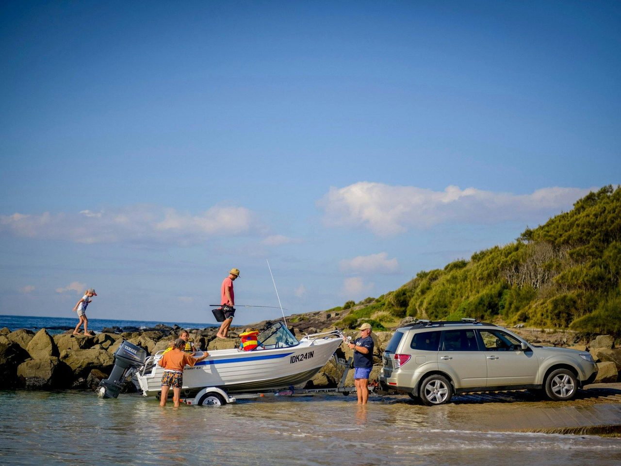 Kioloa Beach boat ramp.