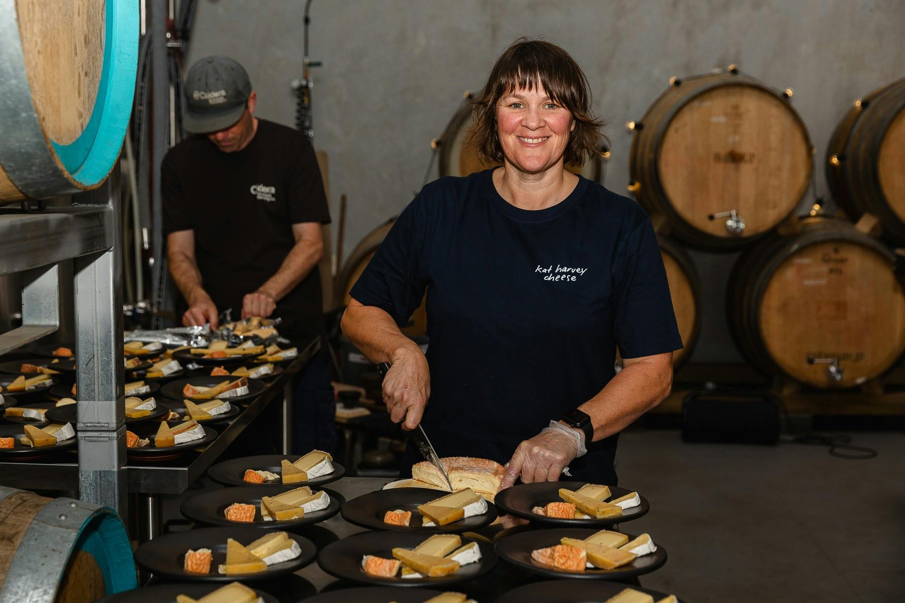 Kat Harvey Leading a Cheese Tasting Workshop