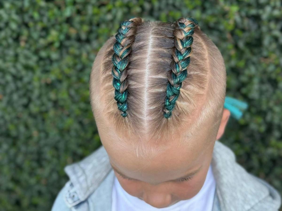 Hair braids on a small child by Manemerised