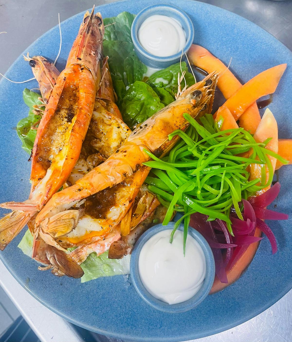 Prawn and vegetable at Lochiel House