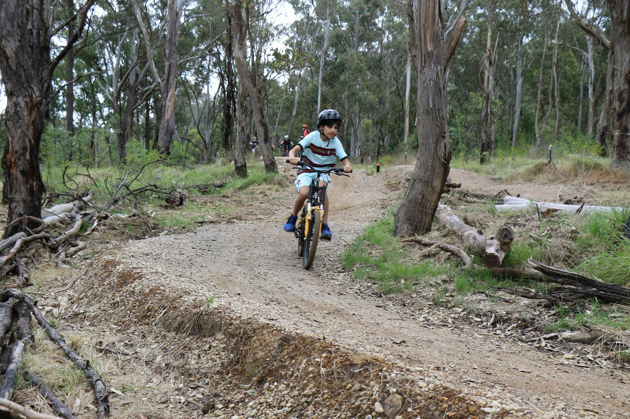 Mountain Bike Rider on th new Ingleburn Mountain Bike Trail