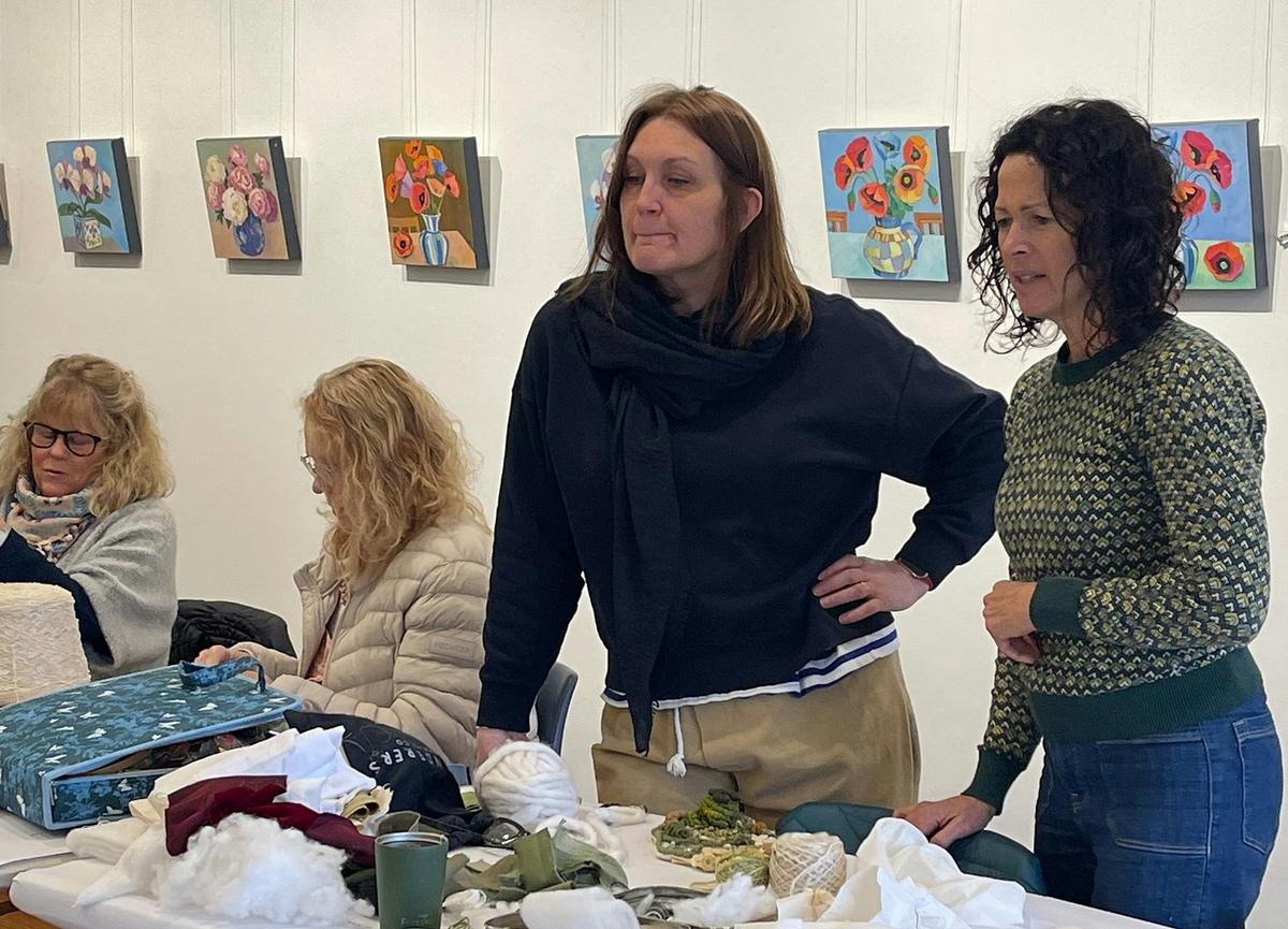 Julia Wright | Fibre Arts UK Artist | Workshops Printmaking Sisters