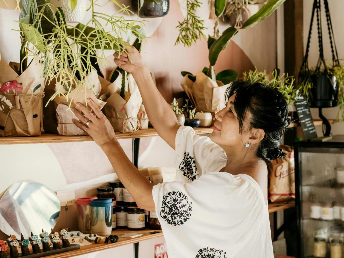 House-made condiments, plants and produce