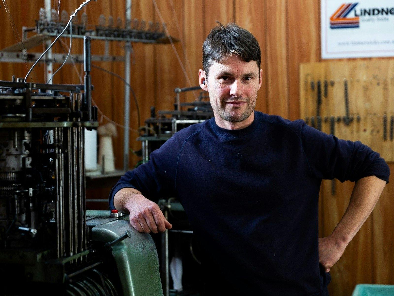 Lindner Socks 10th generation sock maker Andrew Lindner.