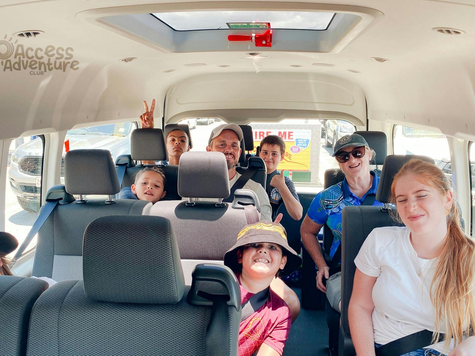 in the bus with kids