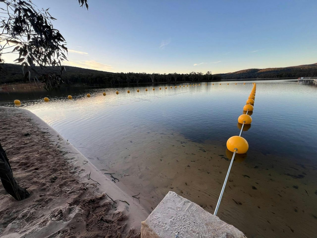 Designated swimming area at Lake Endeavour