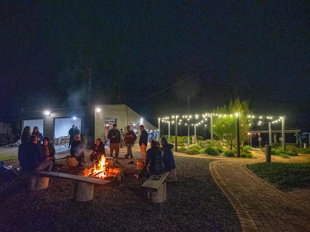 Dinner by the camp fire