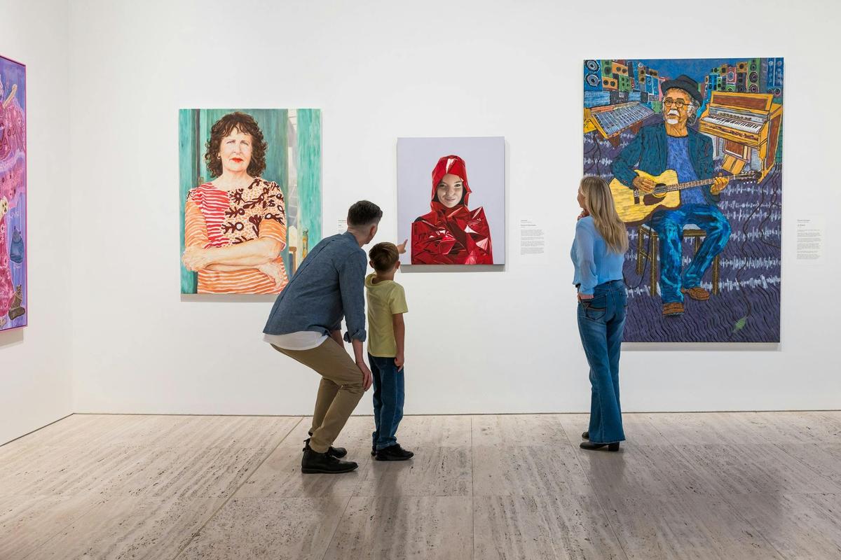 Installation view of the ‘Archibald, Wynne and Sulman Prizes 2026’ exhibition at the Art Gallery NSW