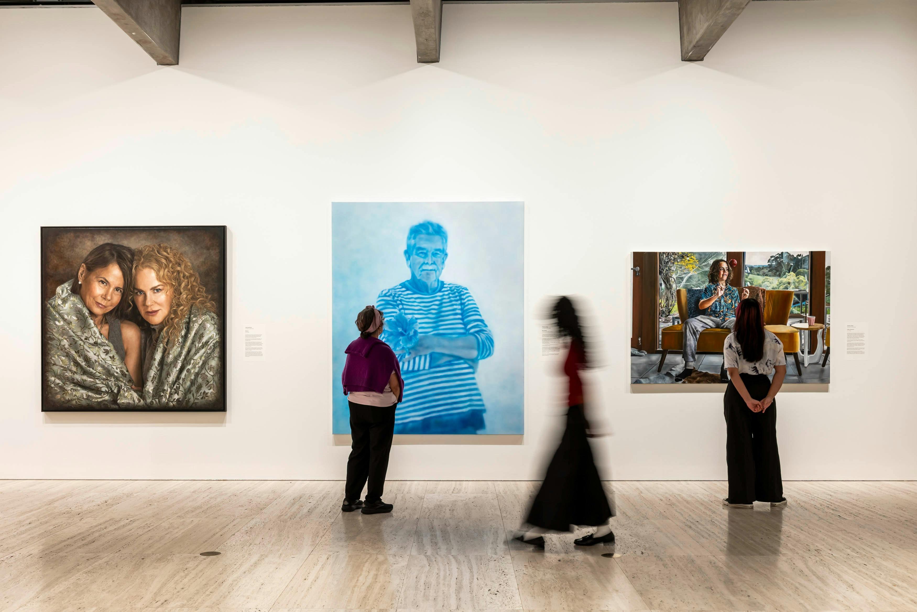 Visitors at the Archibald Wynne and Sulman Prizes 2025 Exhibition