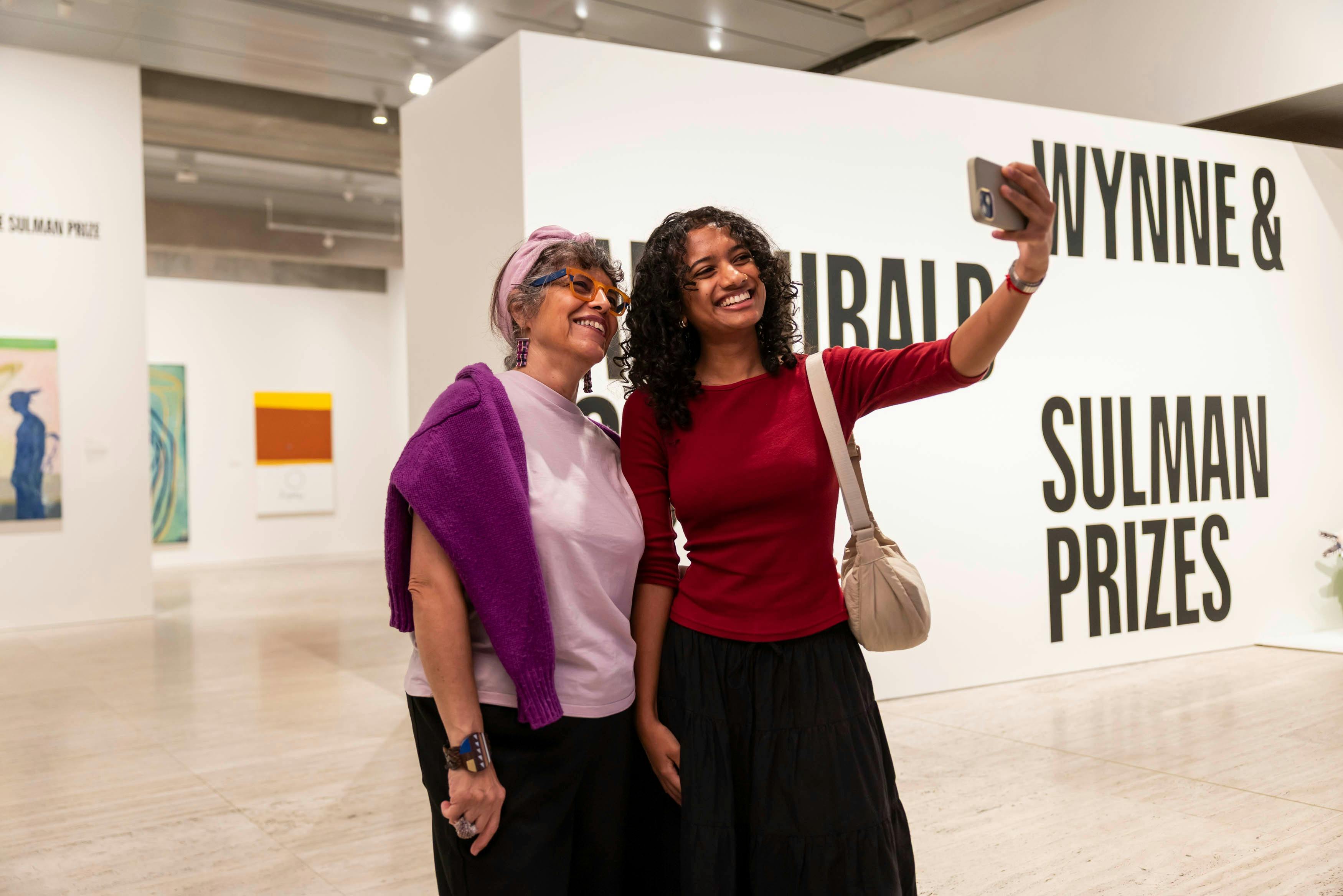 Visitors at the Archibald Wynne and Sulman Prizes 2025 Exhibition