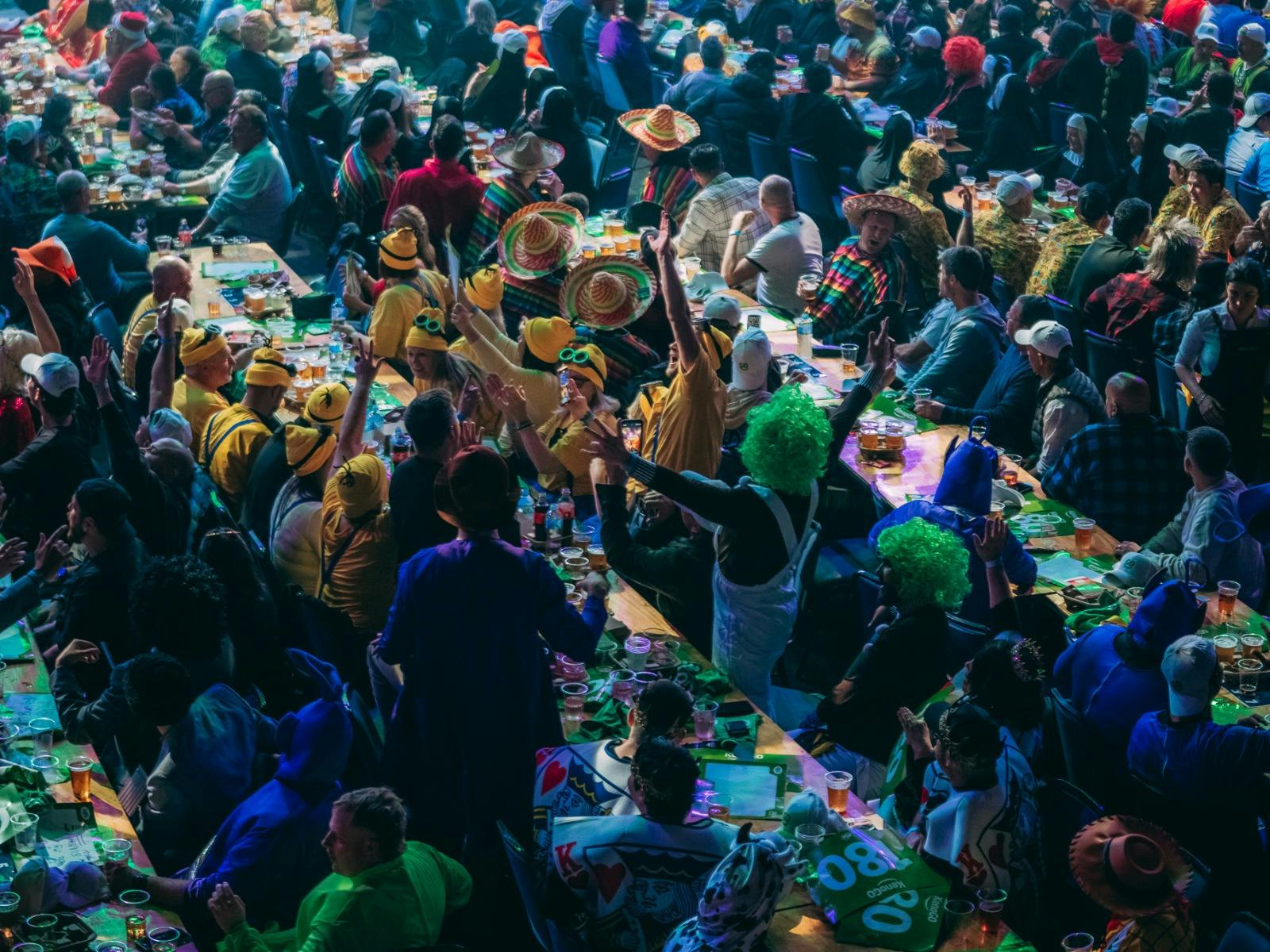 Patrons celebrating a good result at Australian Darts Masters 2025