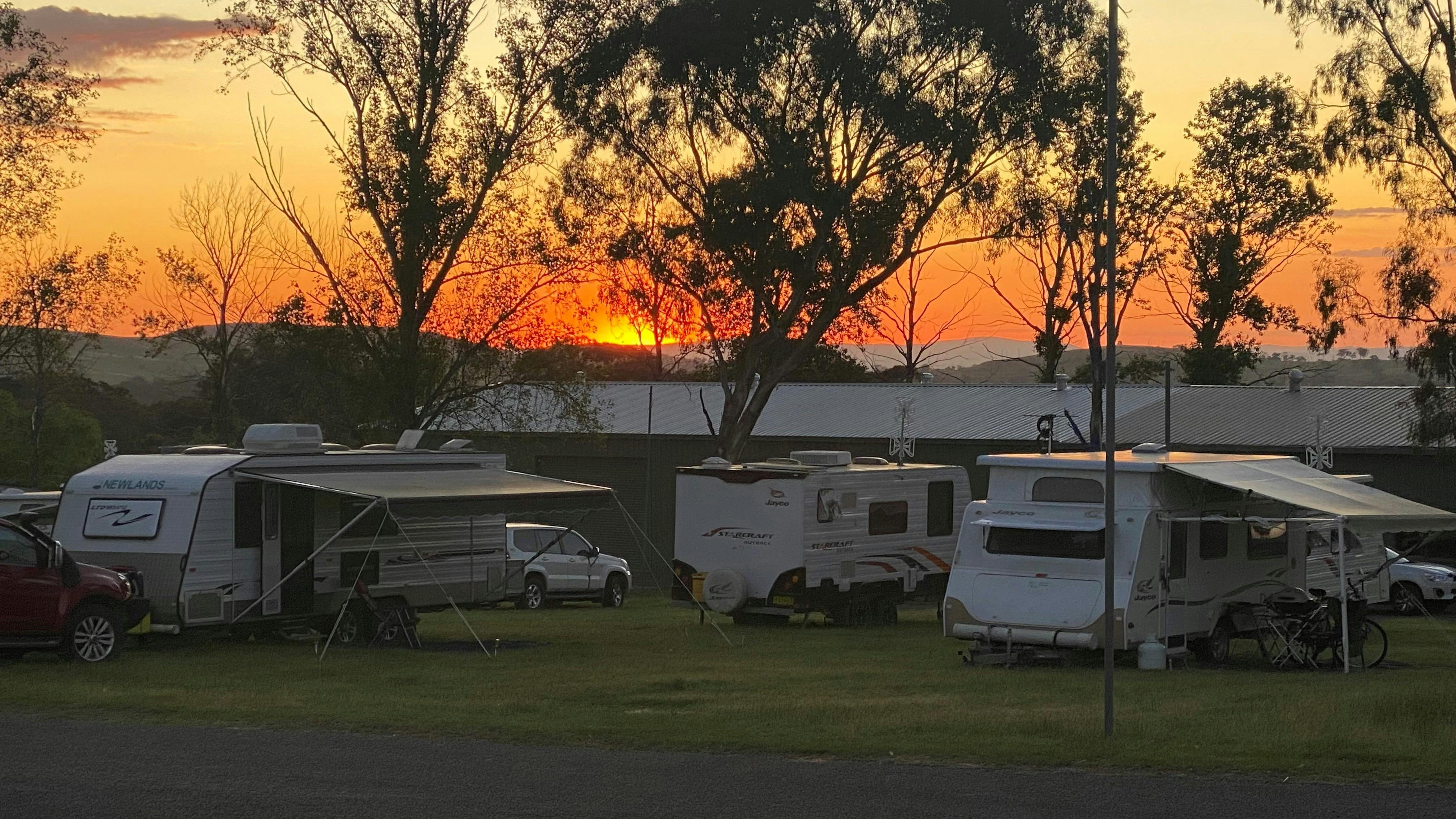Sunset camping