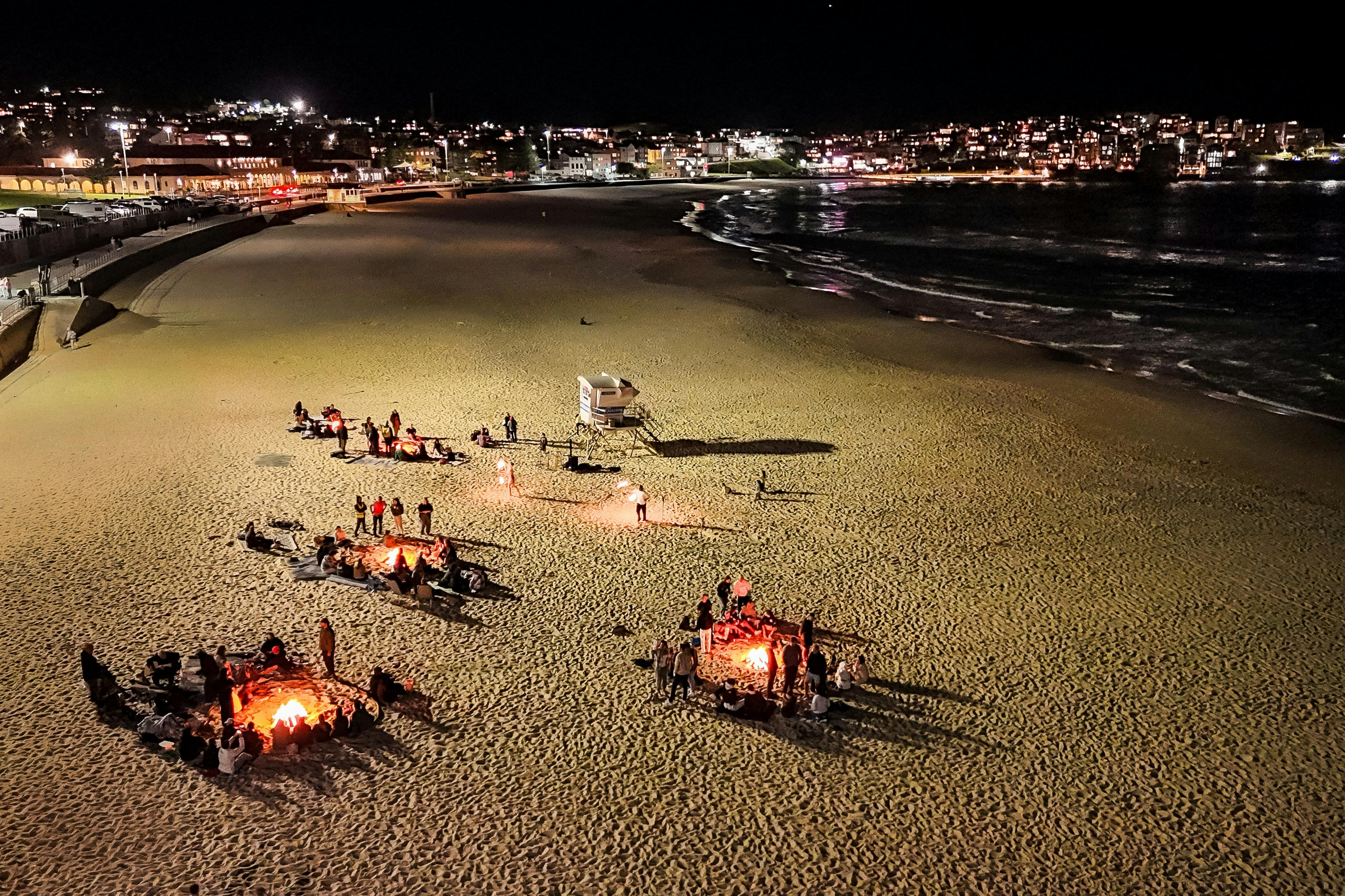 Bonfires on Bondi Beach