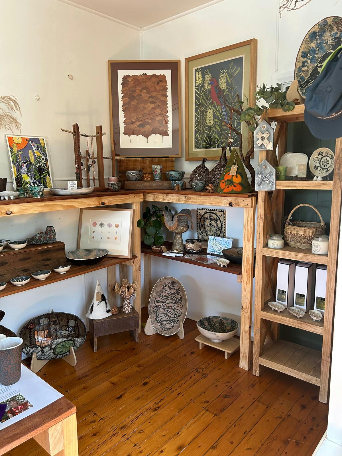 Variety of creative items made by artisans locally