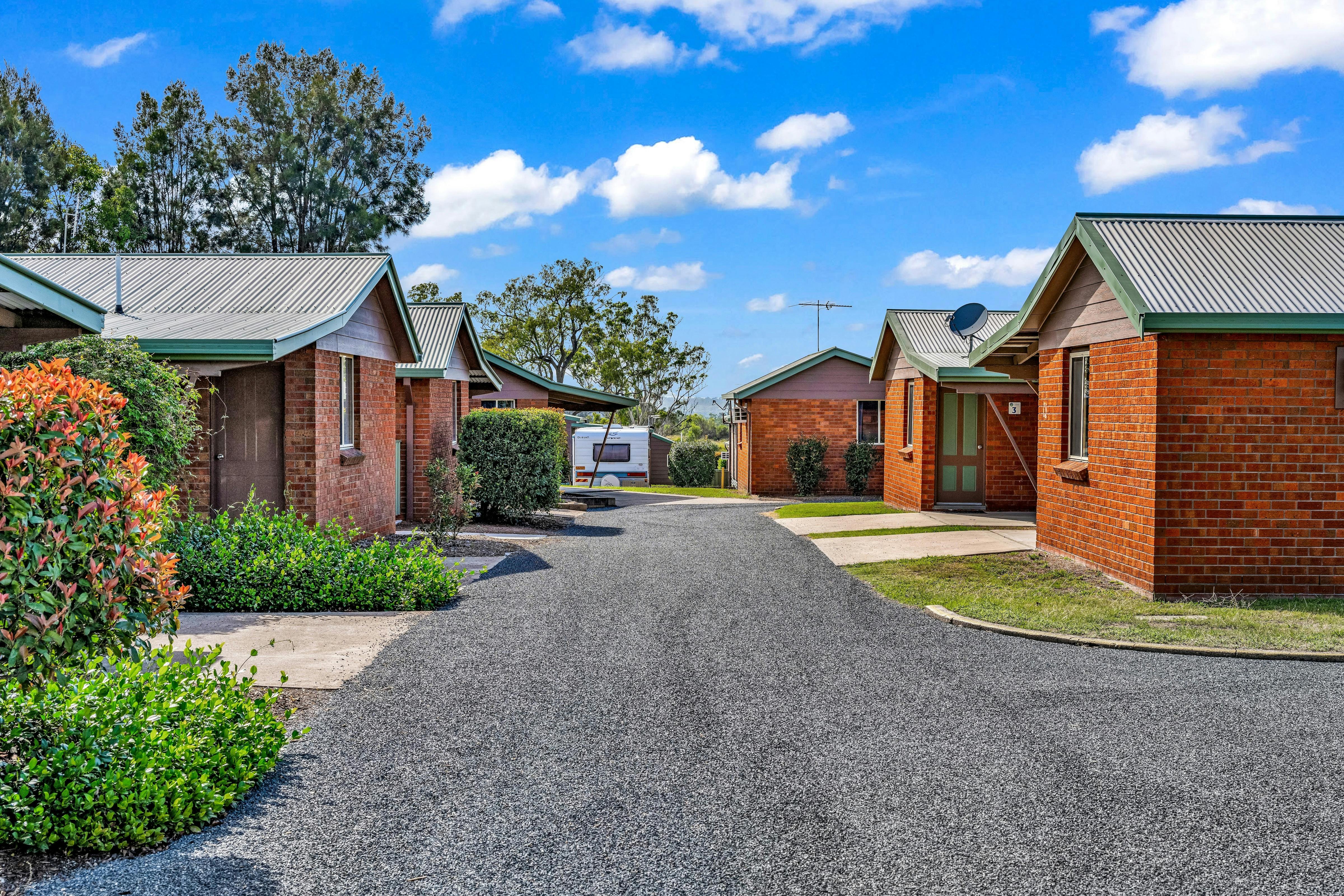 Cabins with undercover parking