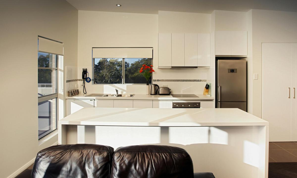 One Bedroom Apartments feature a fully equipped modern kitchen