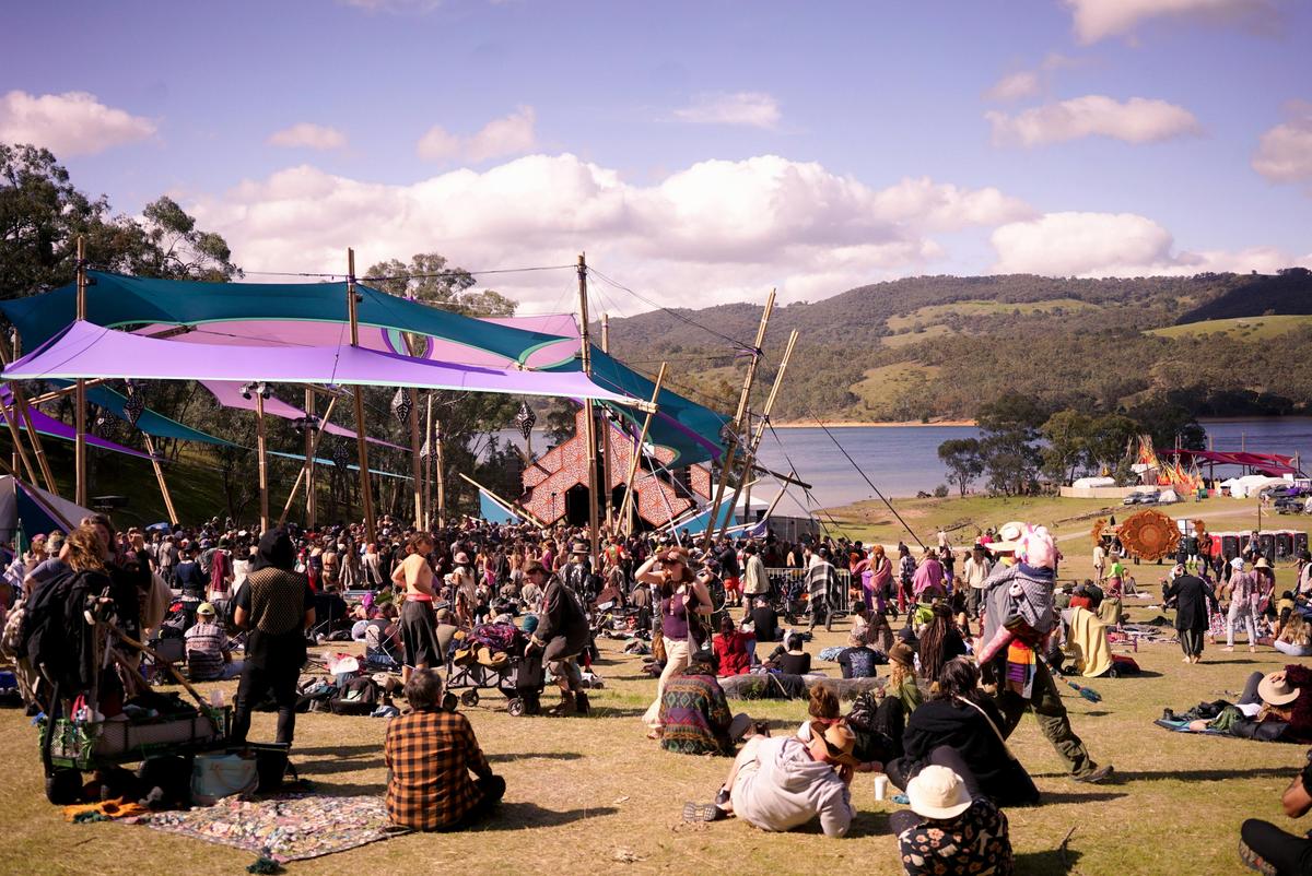 Main stage with lake view
