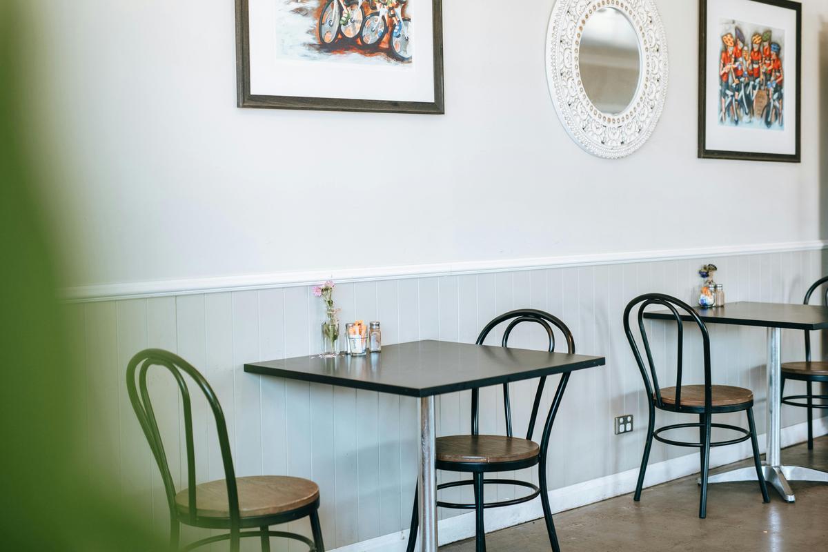 Indoor seating in cafe