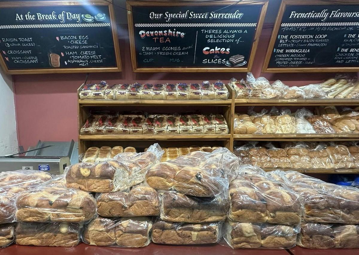 Fresh loaves of bread