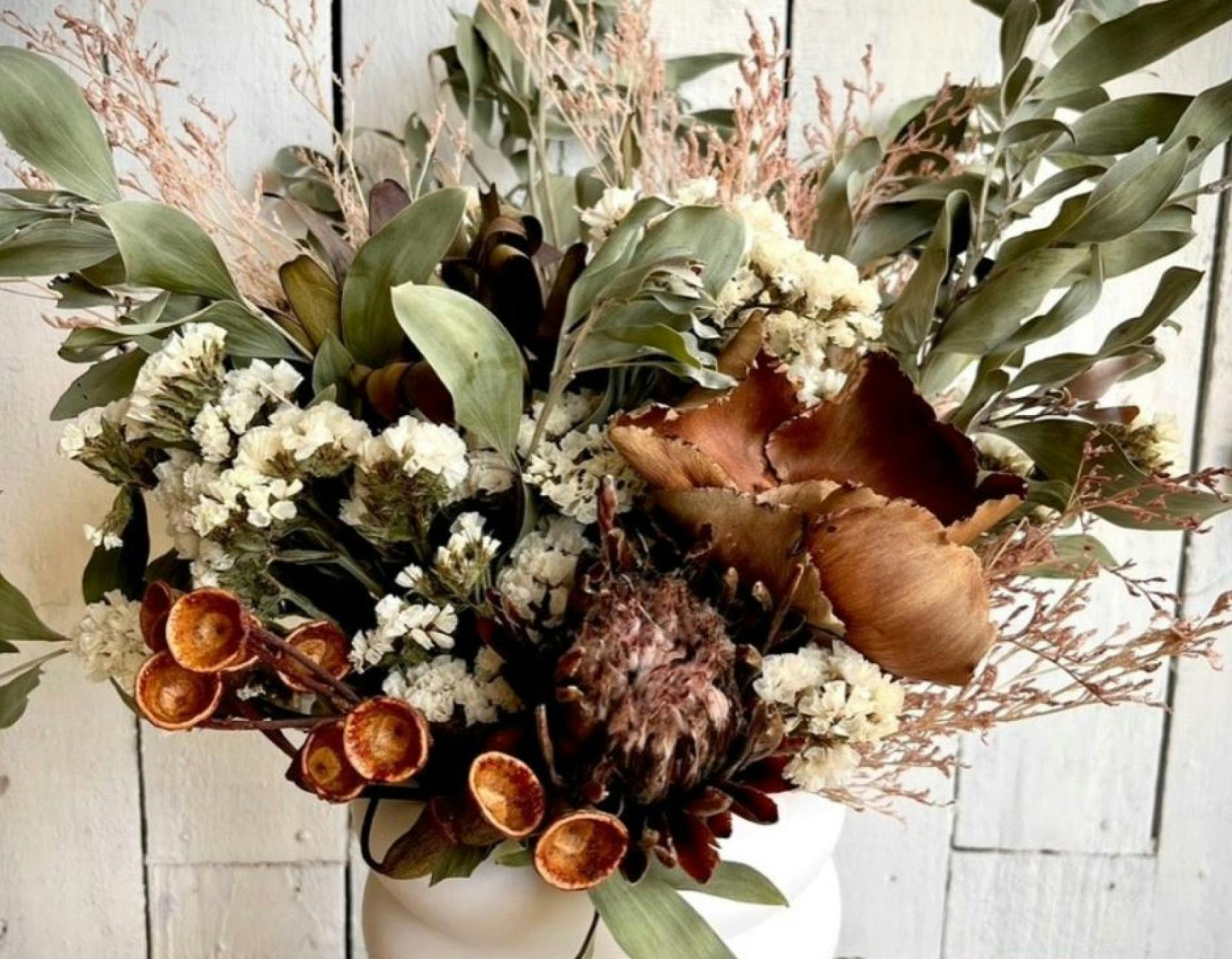 Dried Floral Arrangement at Tocal Homestead