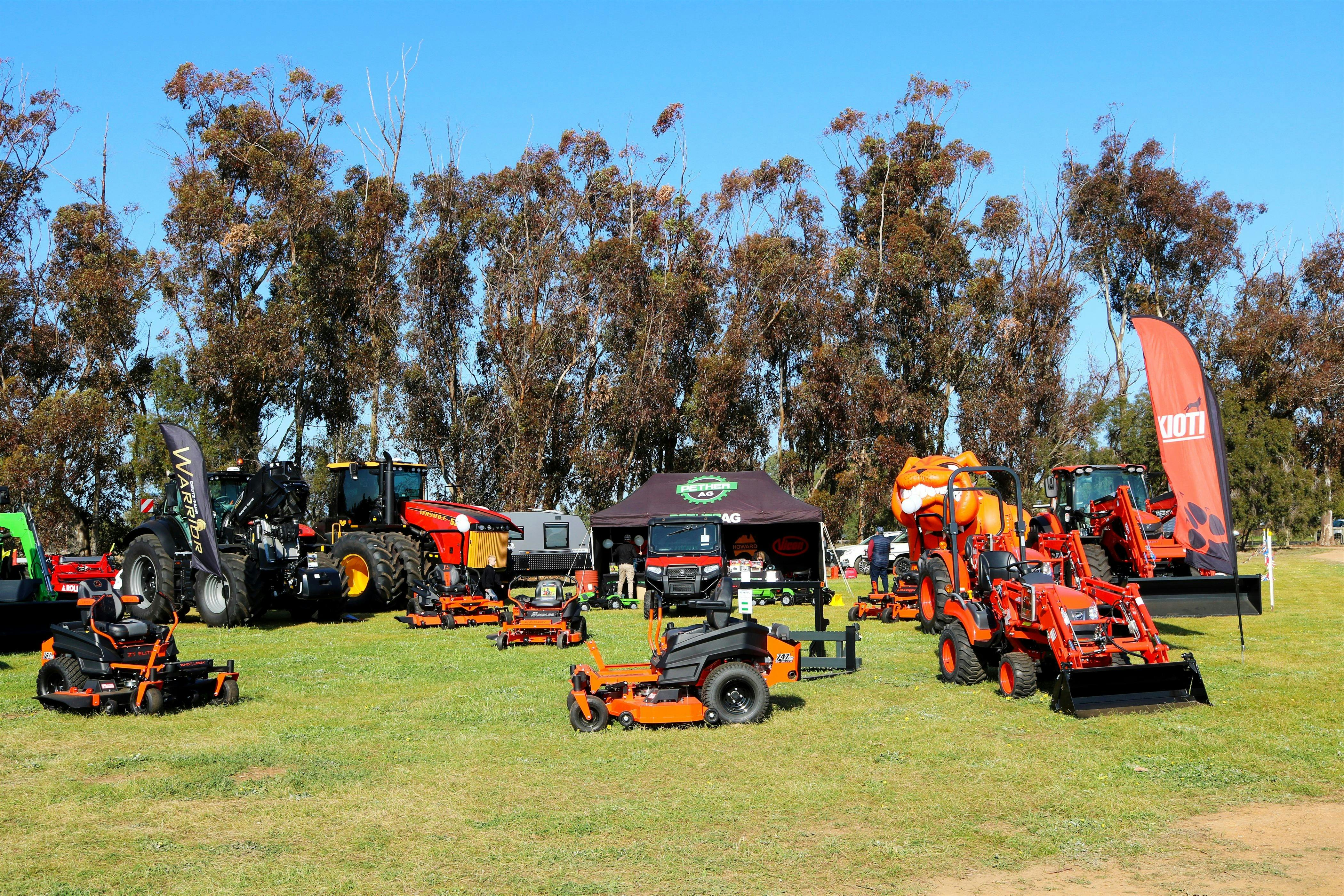 Display of machinery from Pether Ag
